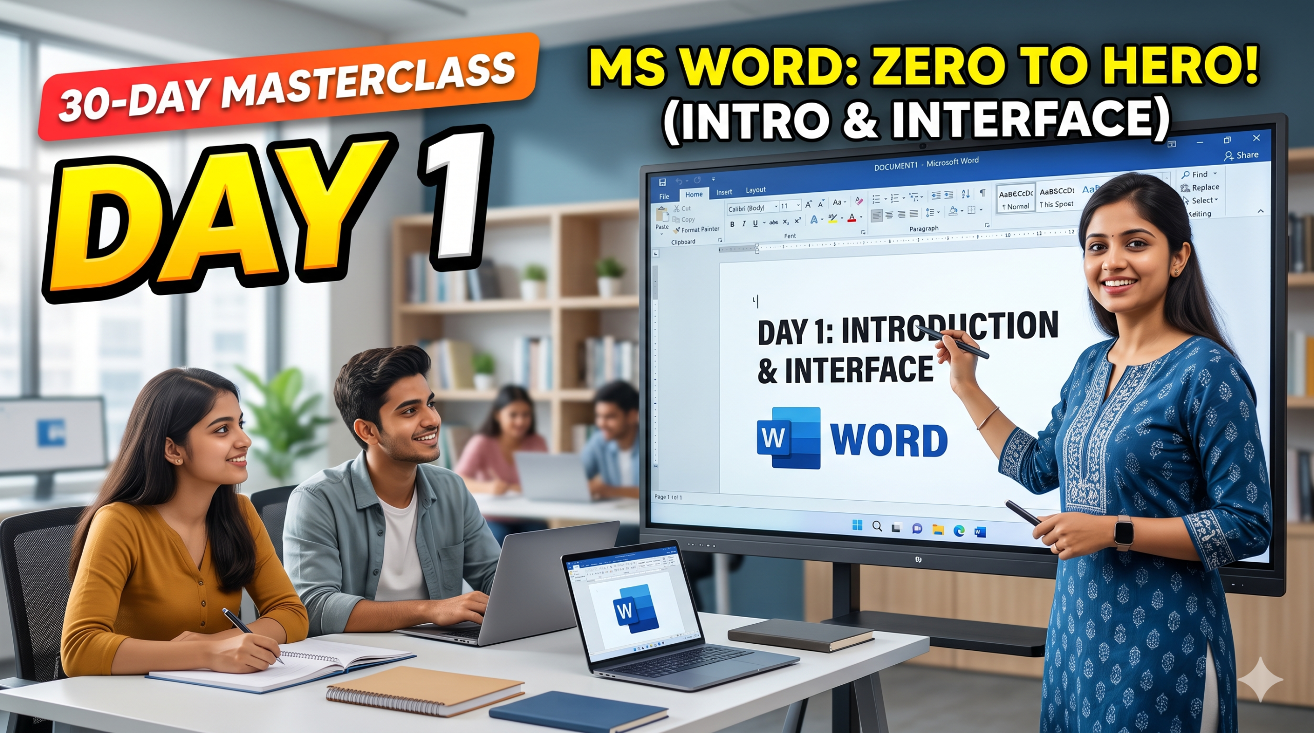 Learn MS-Word Masterclass Day 1
